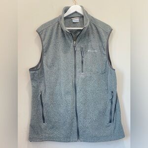 Columbia Gray CASCADES EXPLORER Fleece Jacket Vest Men's Large